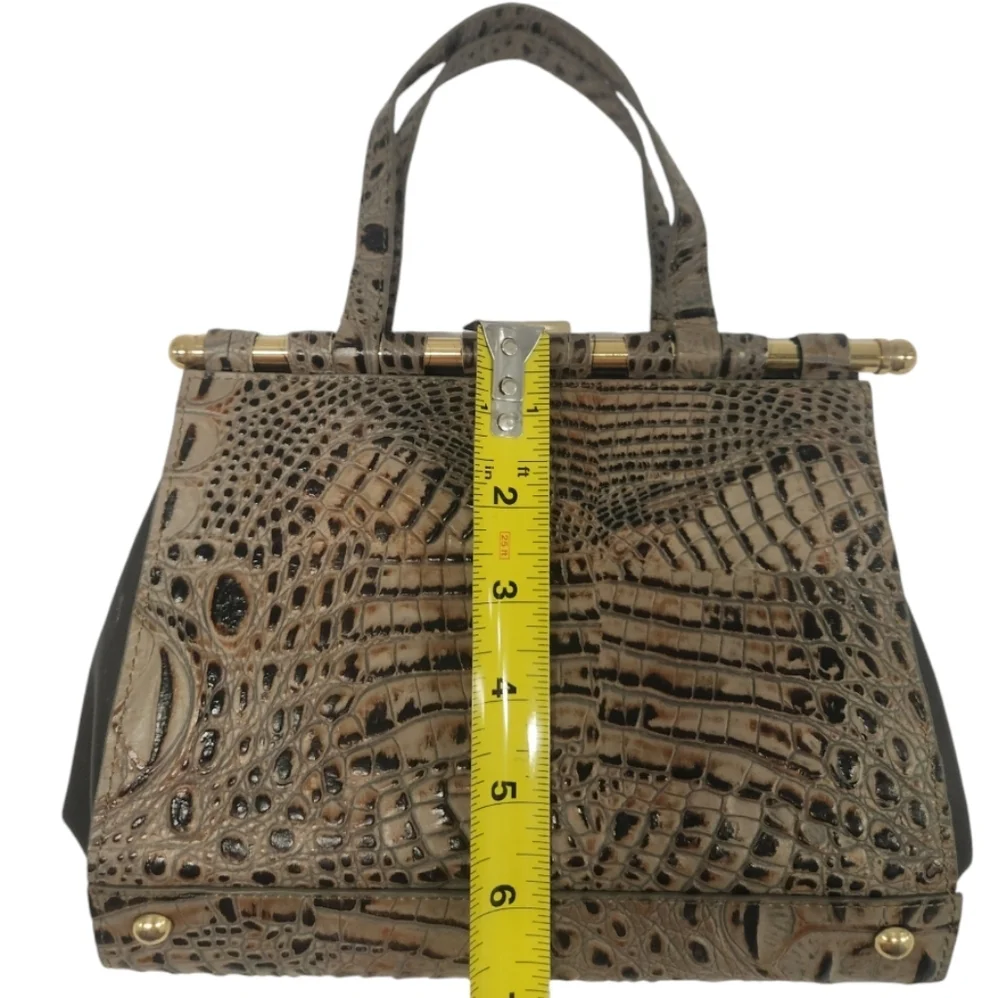 Merrell McGuiness‎ Croc Embossed Leather Reversible Handbag Clutch Rare